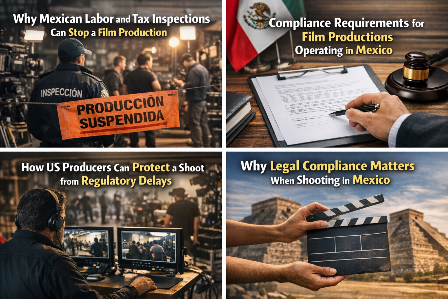Labor inspection on a film set in Mexico showing how regulatory compliance can affect US film productions shooting in Mexico.